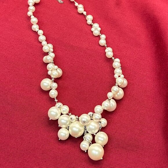 Lucas Lameth LUC 925 Sterling Faux Pearl Necklace & (Unbranded) Earrings - Picture 10 of 15